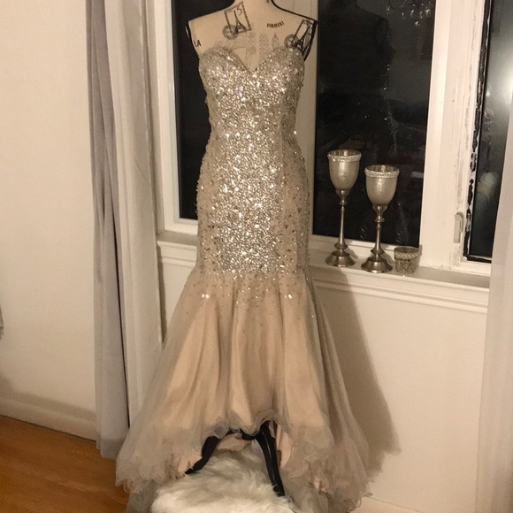 SOLD Terani Couture mermaid gown - Picture 1 of 5